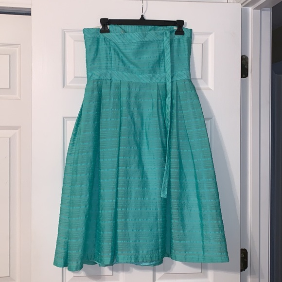 Liz Claiborne Teal Strapless Cocktail Dress - Picture 2 of 3